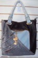 Bolsa Couro Azul / Preto